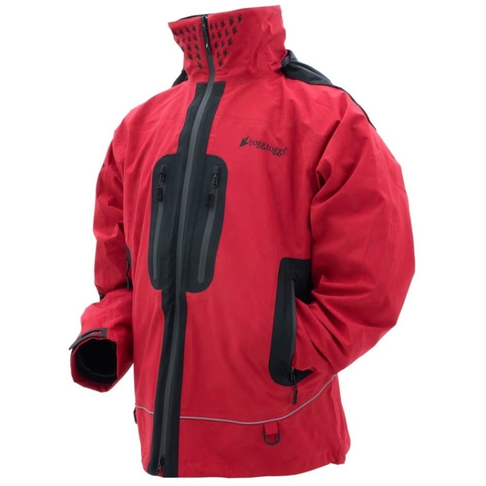 Frogg Toggs Pilot PRO Jacket Mens 2XL Red Full Zip Waterproof Hooded Outdoor‎